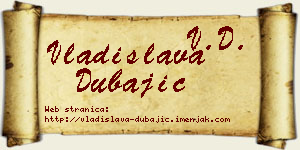 Vladislava Dubajić vizit kartica